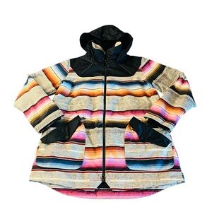 Burton Living Lining Multicolor Striped Ski Jacket Size Large